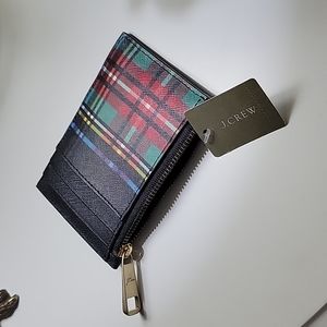 JCrew Coin and card case in Stewart tartan